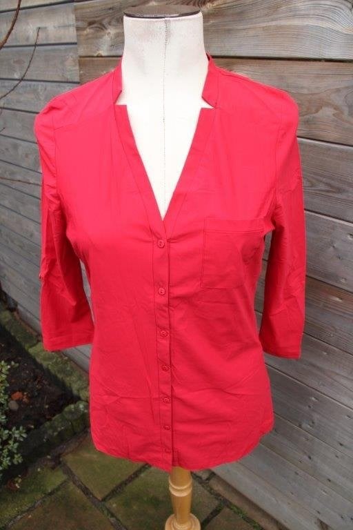 Blouse rood Fashion-Allover mt M Travel Vaste prijs OPRUIMIN, Maat 38/40 (M), Ophalen of Verzenden, Zo goed als nieuw, Rood
