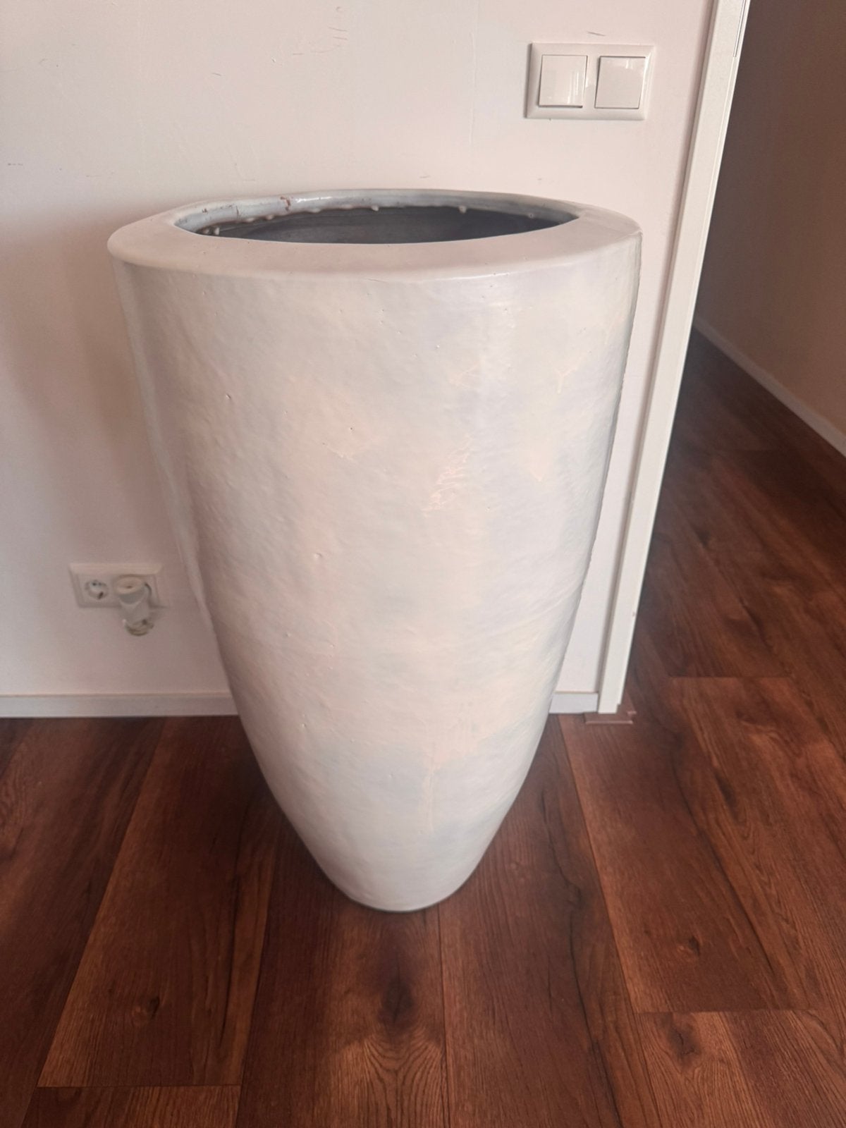 Hoge bloempot, keramisch 90 cm, Ophalen, Rond, Zo goed als nieuw, Aardewerk