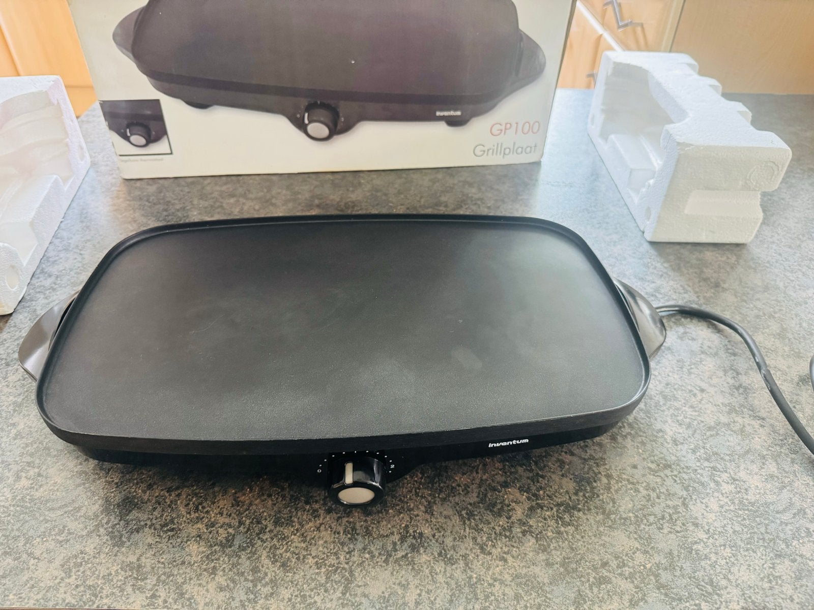 Inventum GP100 Tafelgrillplaat - 1200 Watt, Ophalen of Verzenden, Gebruikt, Tafelgrill