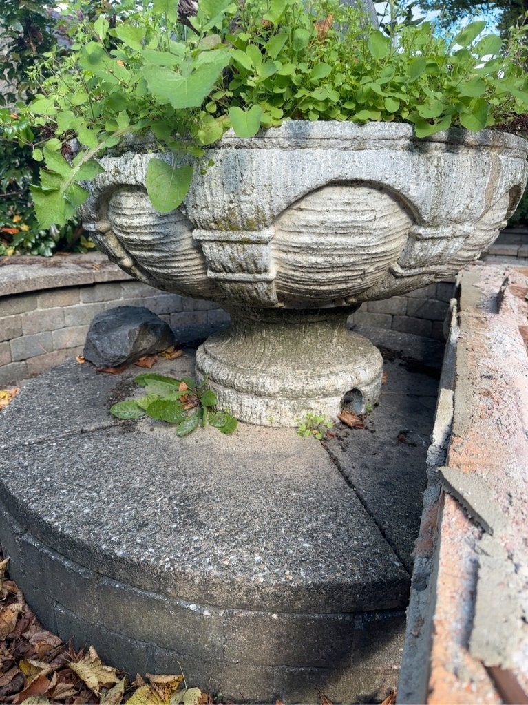 Venus Tuinbeeld met betonnen plantenbak, Tuin en Terras, Ophalen, Gebruikt, Beton, Mensenbeeld