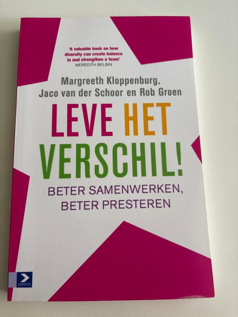 Leve het Verschil! Beter Samenwerken, Beter Presteren, Ophalen of Verzenden, Zo goed als nieuw
