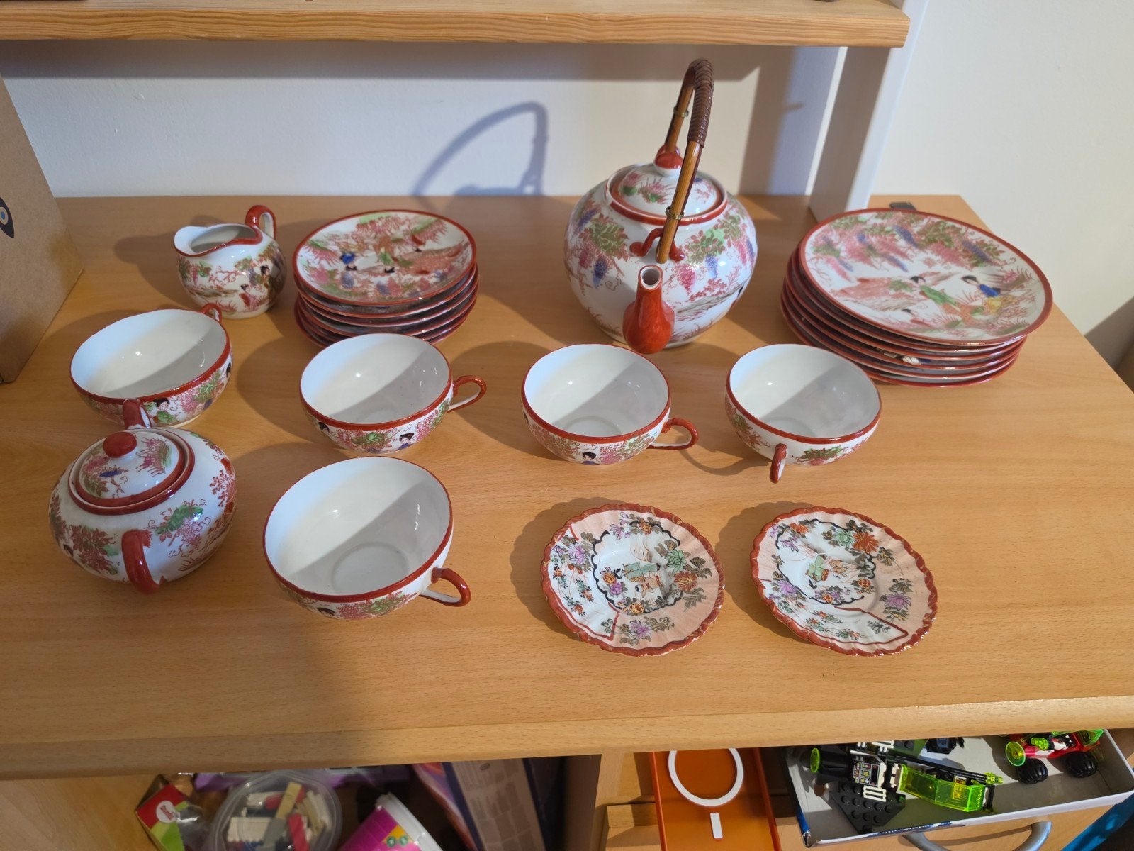 Vintage Japans Kutani Geisha Wisteria theeservies – ca. 1940, Ophalen of Verzenden