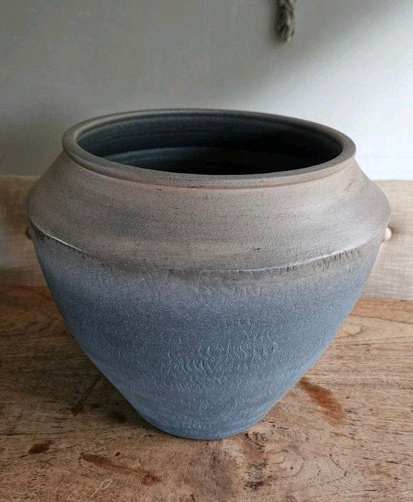 Vaas - bloempot - pot - kruik - sober, 25 tot 40 cm, Rond, Ophalen of Verzenden, Minder dan 40 cm