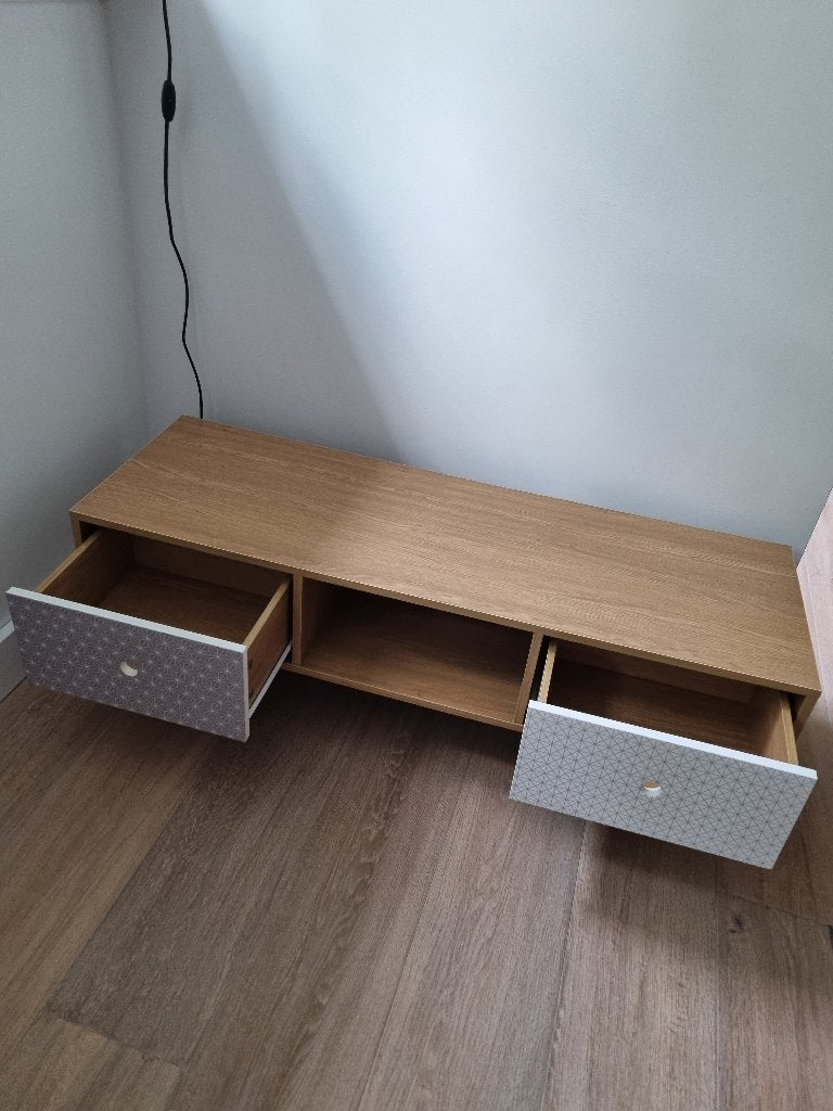 Tv meubel vintage look, Ophalen, Gebruikt, 100 tot 150 cm, Minder dan 100 cm