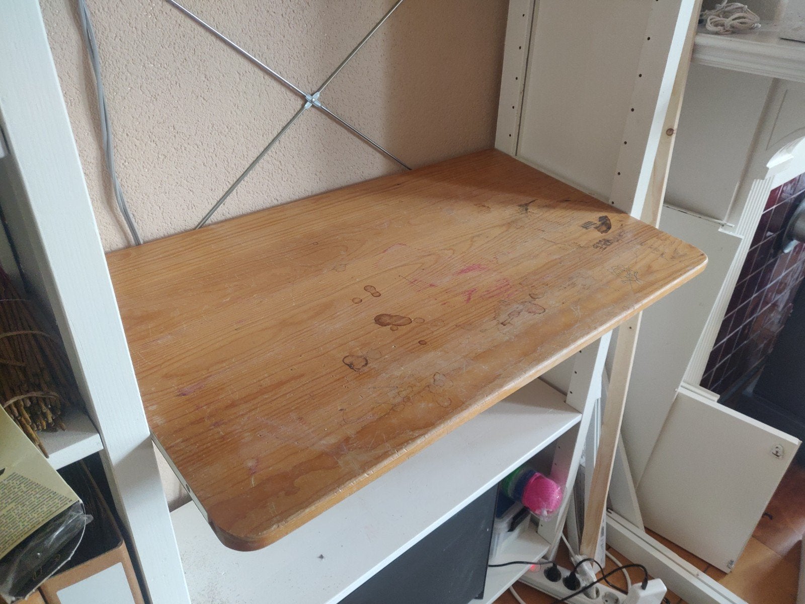 Lundia bureau 80 x 45 cm, Ophalen, Gebruikt, Hout, Bruin