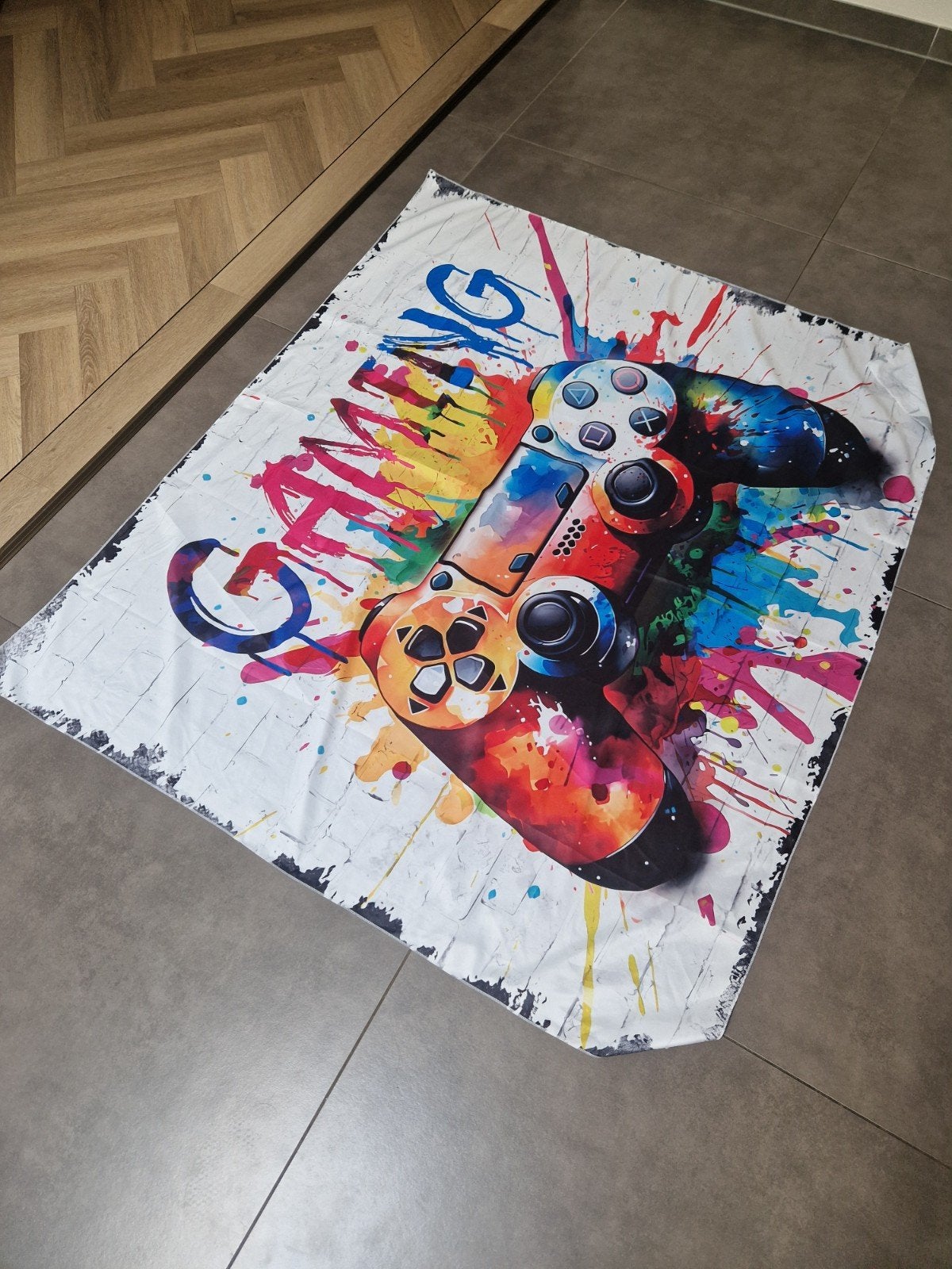 Gaming Wandkleed - Controller Design, Meerkleurig, Nieuw, Ophalen of Verzenden, Modern
