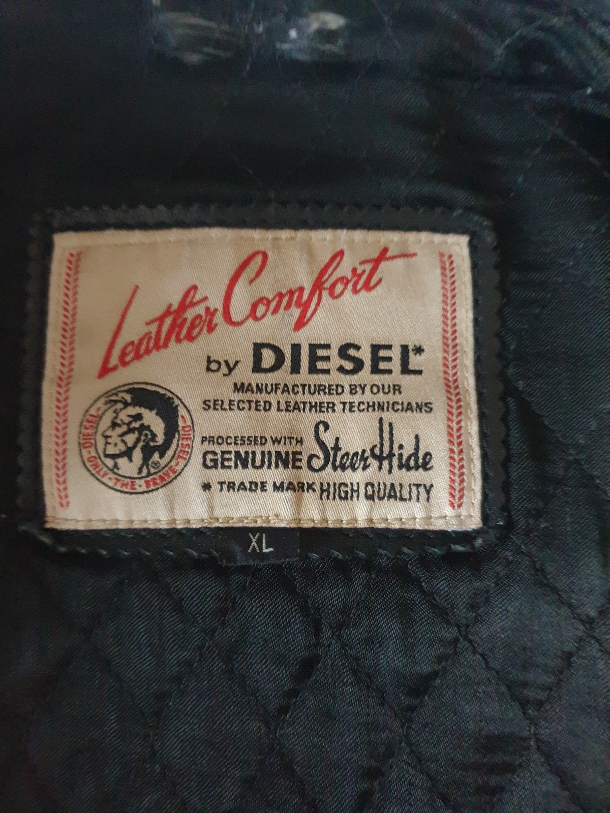 Schitterende zwart leren Diesel jack, Ophalen, Diesel, Zwart, Maat 56/58 (XL)
