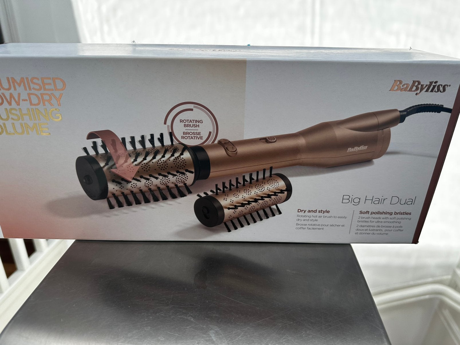 Babyliss Rotating hot dryer brush set, Verzenden, Zo goed als nieuw, Föhn of Haardroger