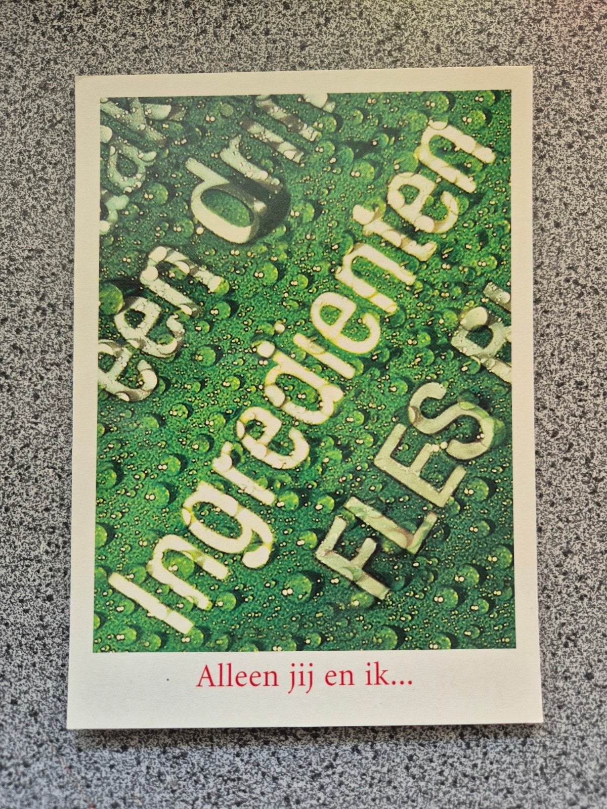 Vintage Boomerang Ansichtkaart: Alleen jij en ik..., Verzamelen, Ansichtkaarten | Nederland, Ophalen of Verzenden, 1980 tot heden