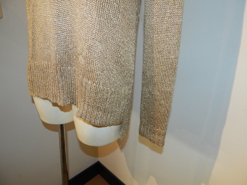 Diane von Furstenberg gebreide trui goud kleurig glinster M, Kleding | Dames, Maat 38/40 (M), Overige kleuren, Diane von furstenberg