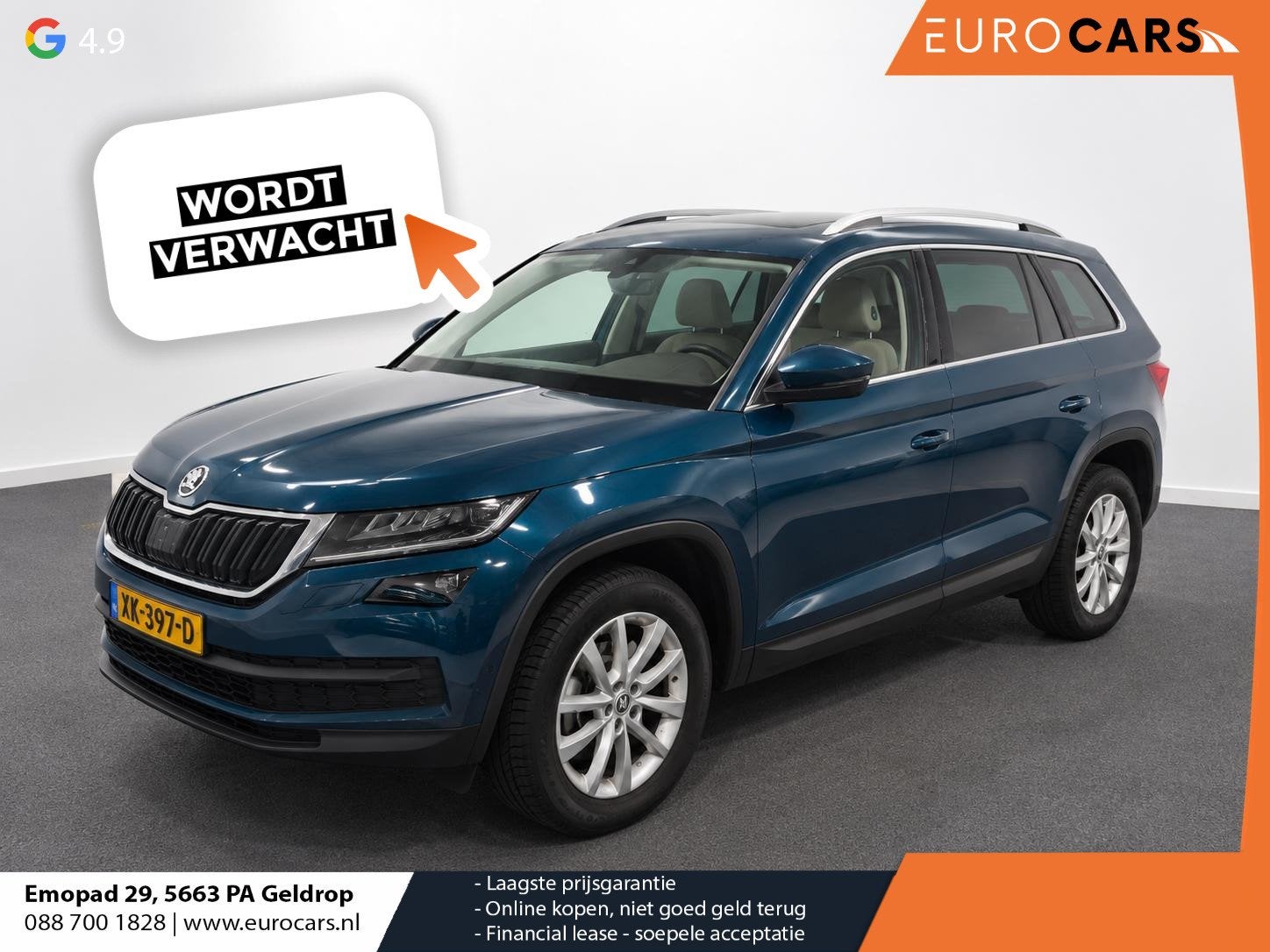 Skoda Kodiaq 2.0 TSI 4x4 Style Business 7 PERSOONS Elektrisc, Auto's, Automaat, Gebruikt, 4 cilinders, 7 stoelen