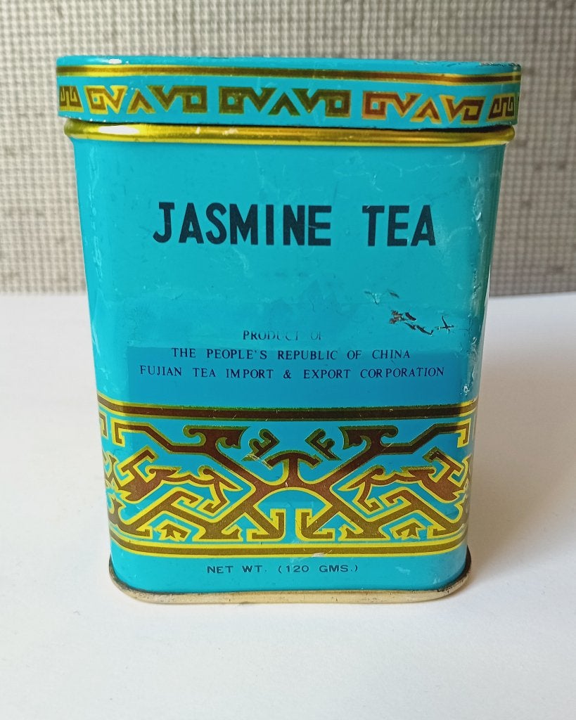 jasmine tea sunflower blik, leeg, Verzamelen, Blikken, Verzenden, Gebruikt, Overige
