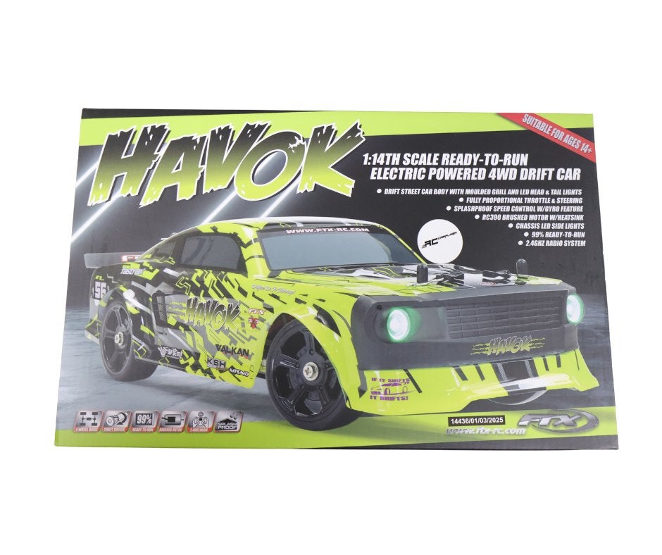 FTX HAVOK 1/14 4WD DRIFT ROADSTER CAR - BLUE FTX5598BL, Hobby en Vrije tijd, Modelbouw | Radiografisch | Auto's, Ophalen of Verzenden