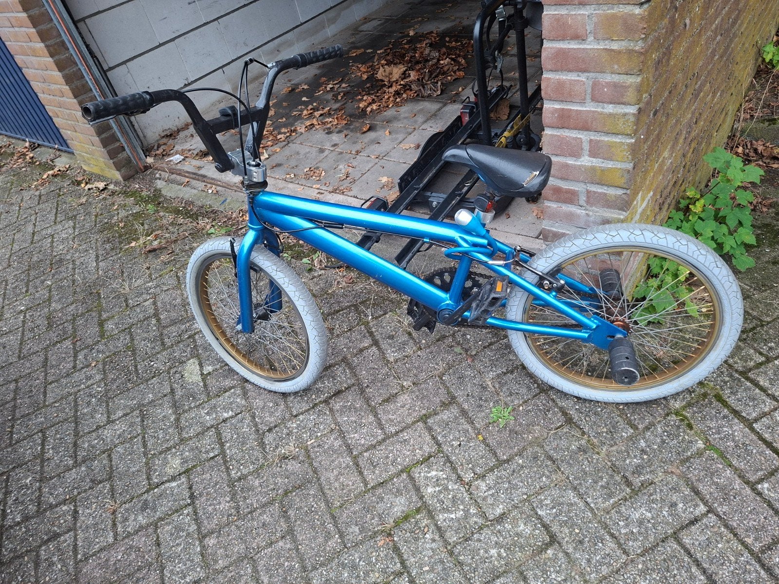 Blauwe BMX fiets - Gebruikt, Fietsen en Brommers, Overige merken, Staal, Velgrem, Ophalen of Verzenden