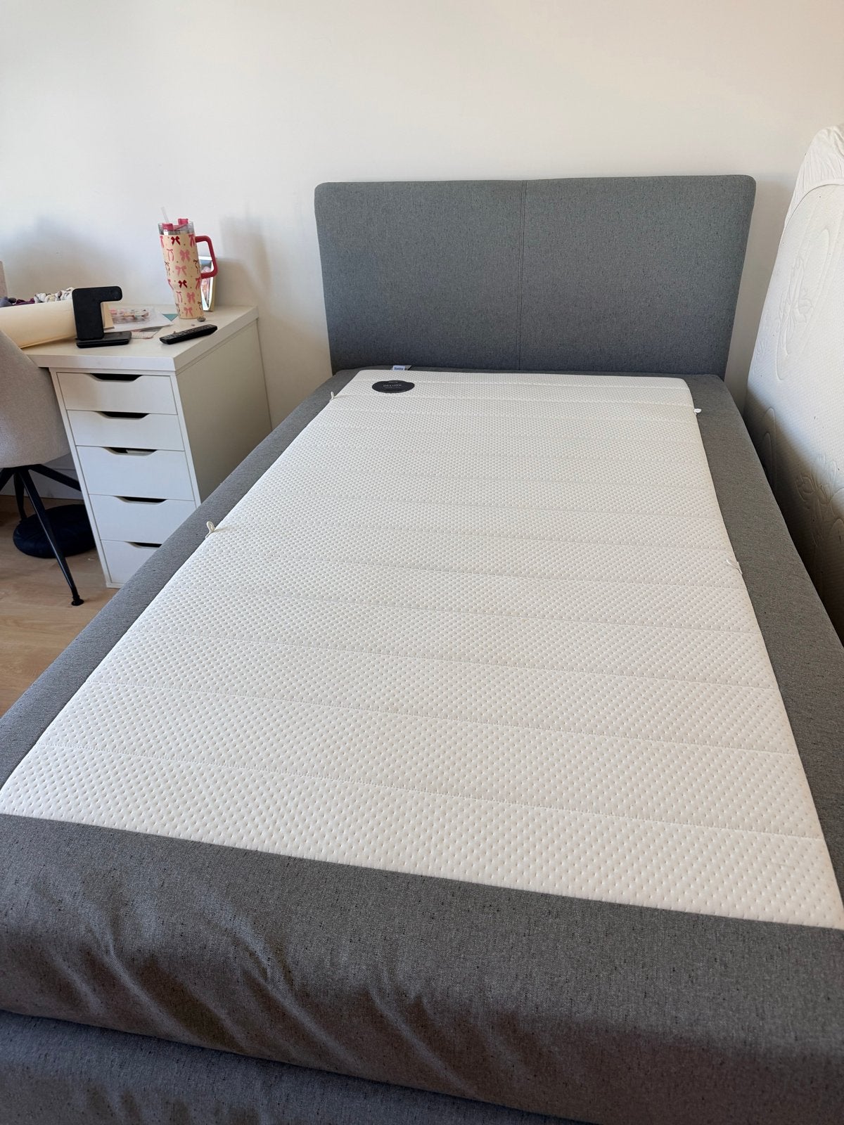 Elektrische Auping deluxe Boxspring Twijfelaar, Huis en Inrichting, Ophalen, Verstelbaar, Zo goed als nieuw, Twijfelaar