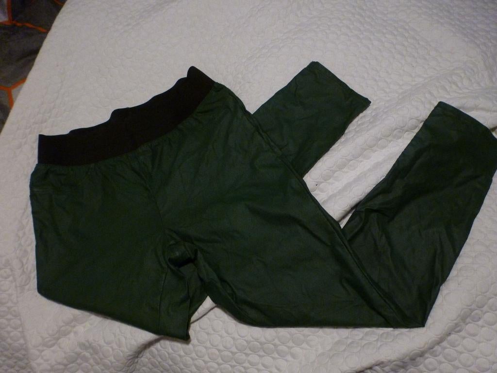 zomer IMITATIE LEER tregging NORAH broek 44 -GRATIS zend, Verzenden, Maat 42/44 (L), Zo goed als nieuw, Lang