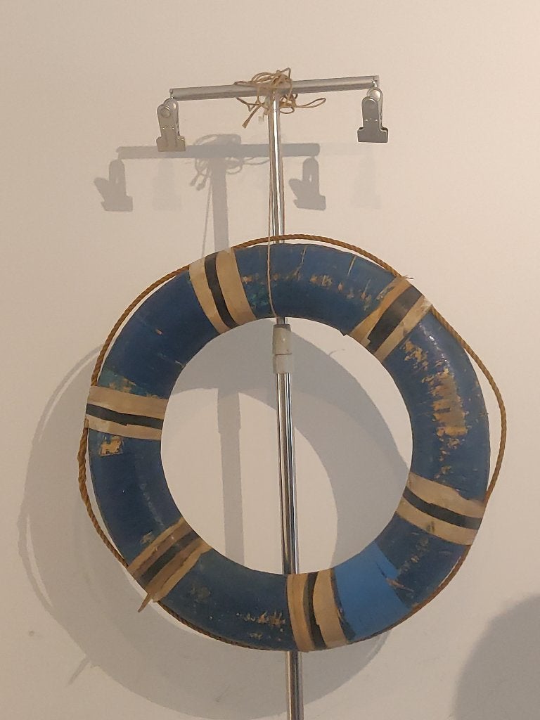 Vintage Blauwe Zwemboei - Decoratief Maritiem Item, Ophalen, Gebruikt, Overige typen