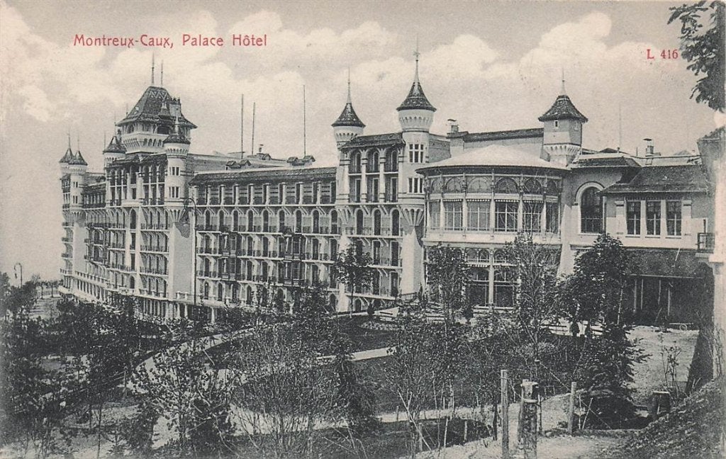 703-252-011 Montreux-Caux Palace Hotel, Verzenden, Voor 1920, Overig Europa