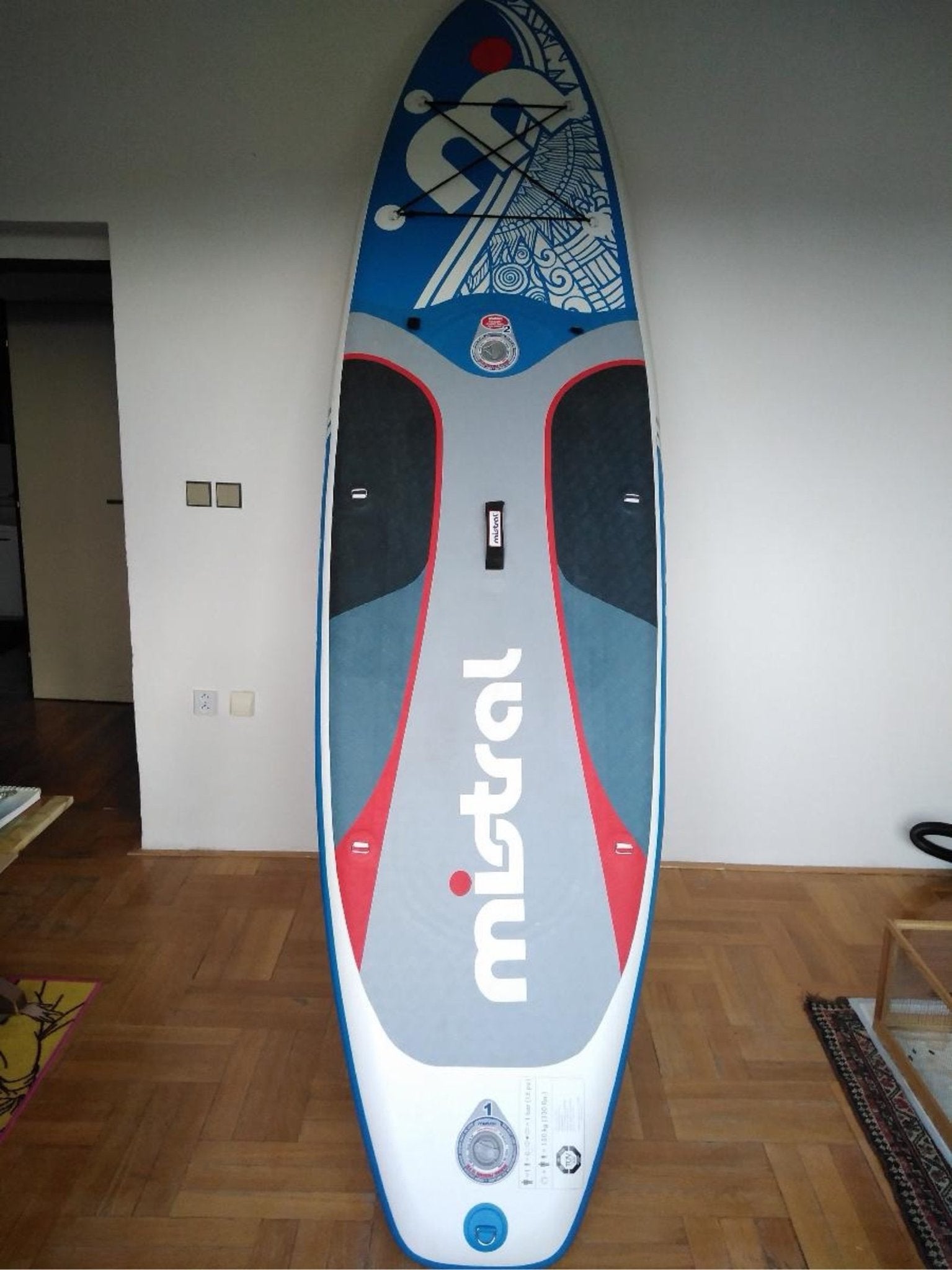 Mistral Blauwe & Grijze SUP incl. Tas, Watersport en Boten, Ophalen of Verzenden, Gebruikt