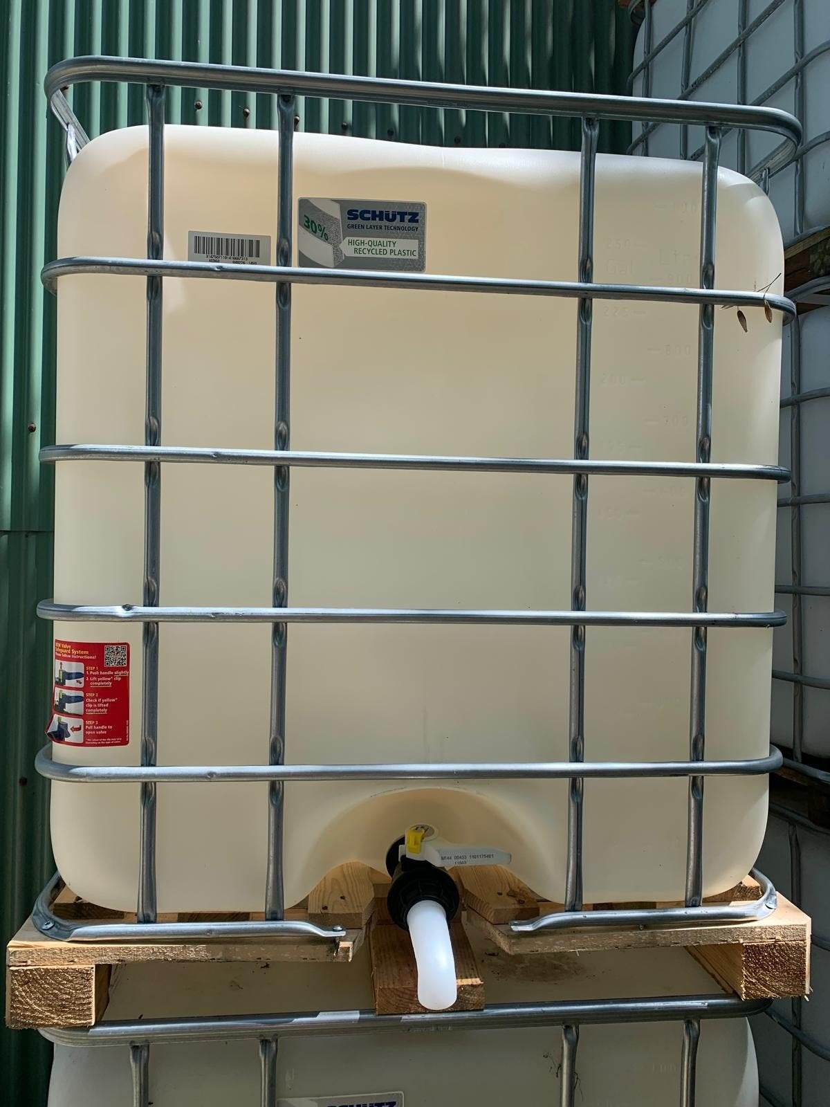 Ibc watervat van 1000 liter met kraantje, Tuin en Terras, Regentonnen, Ophalen, Kunststof, Met kraantje, 150 liter of meer