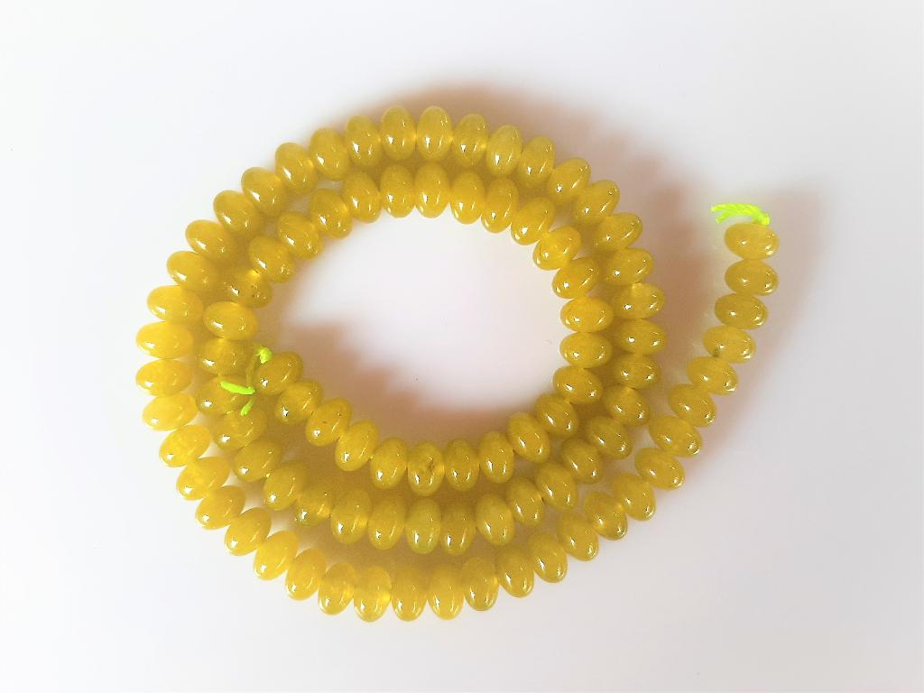 Jade lemon tint rondel circa 4.2x6.5 mm, Ophalen, Nieuw, Kraal