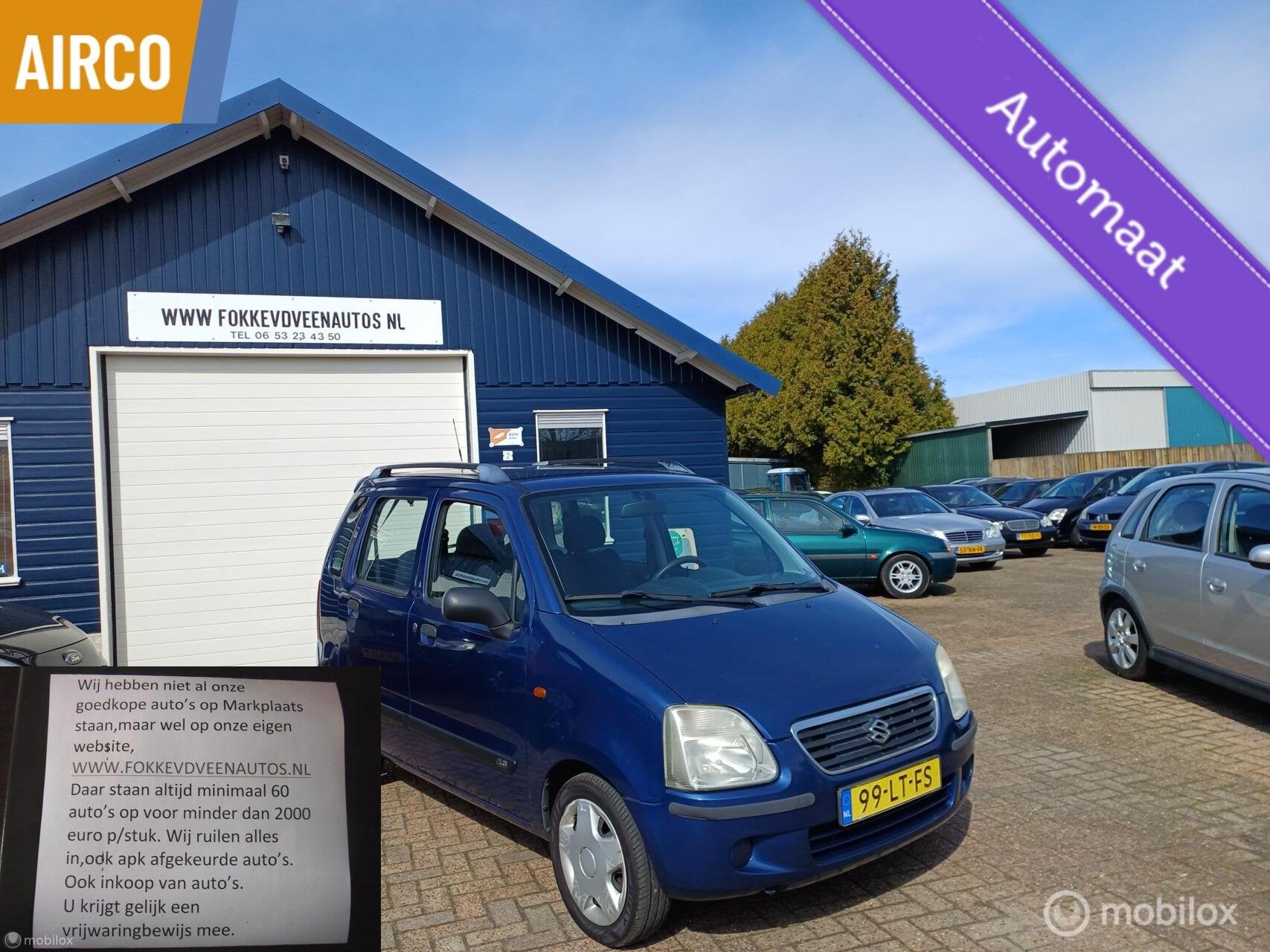 Suzuki Wagon R+ 1.3 GLS AUTOMAAT Garantie, alle inruil mogel, Voorwielaandrijving, 970 kg, 4 cilinders, Origineel Nederlands