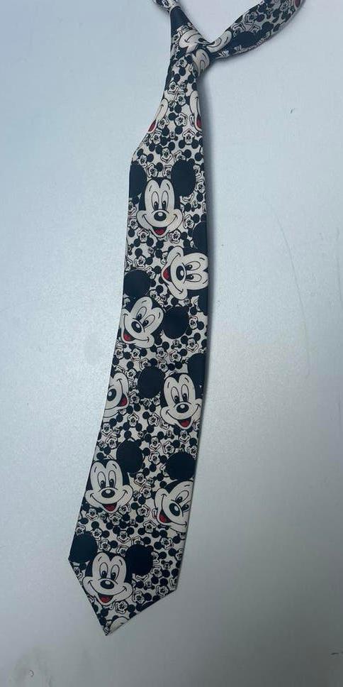 Mickey Mouse stropdas - Exclusive Quality Neckwear, Kleding | Heren, Stropdassen, Zo goed als nieuw, Met patroon, Zwart, Ophalen of Verzenden