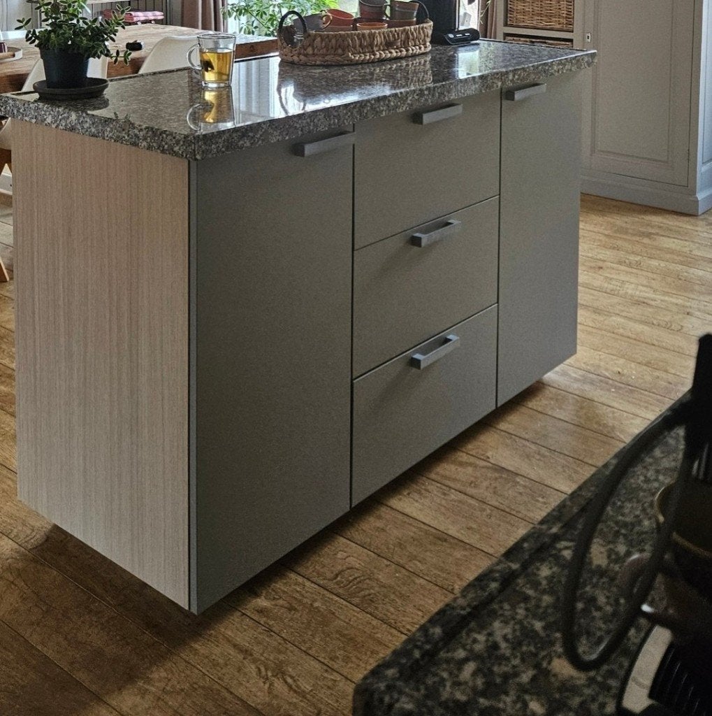 Keukenblok met blad, Huis en Inrichting, Ophalen, Gebruikt, Overige kleuren, Enkelwandige keuken