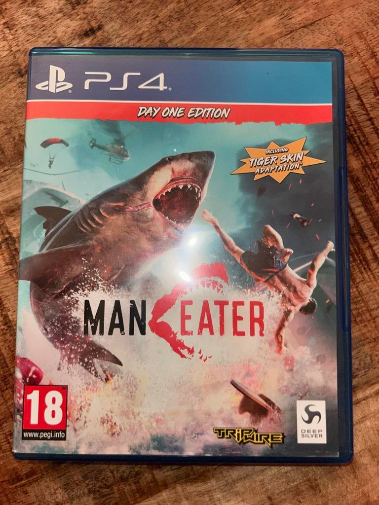 Maneater PS4 - Day One Edition (Inclusief Tiger Skin), Ophalen, Zo goed als nieuw