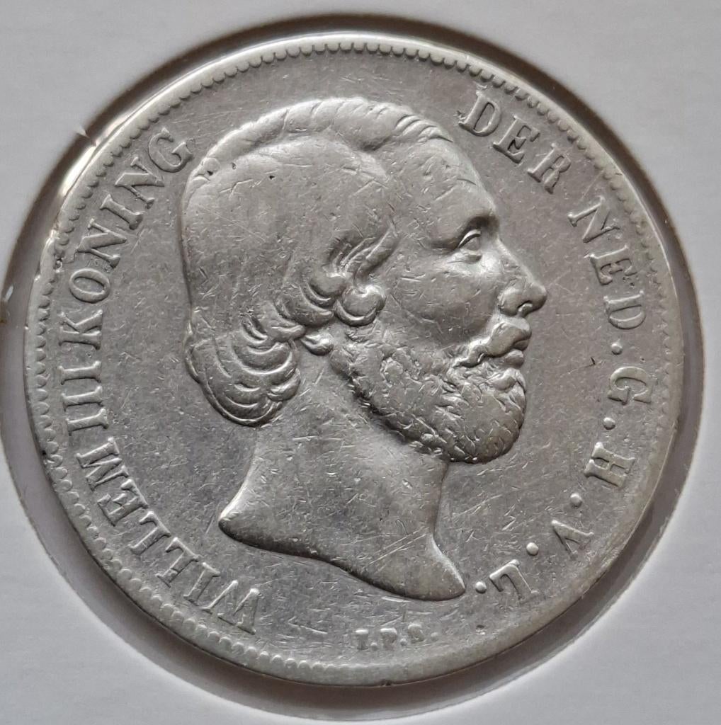 1 Gulden 1866 ( Zfr - ) Schaars, 1 gulden, Koning Willem III, Zilver, Ophalen of Verzenden