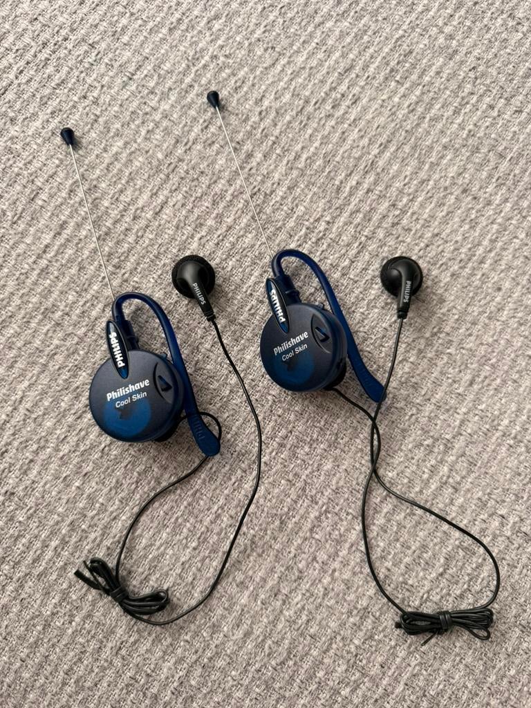 2x Philips oorradio met dubbele oordopjes – nieuw!, Audio, Tv en Foto, Radio's, Nieuw, Radio, Ophalen of Verzenden