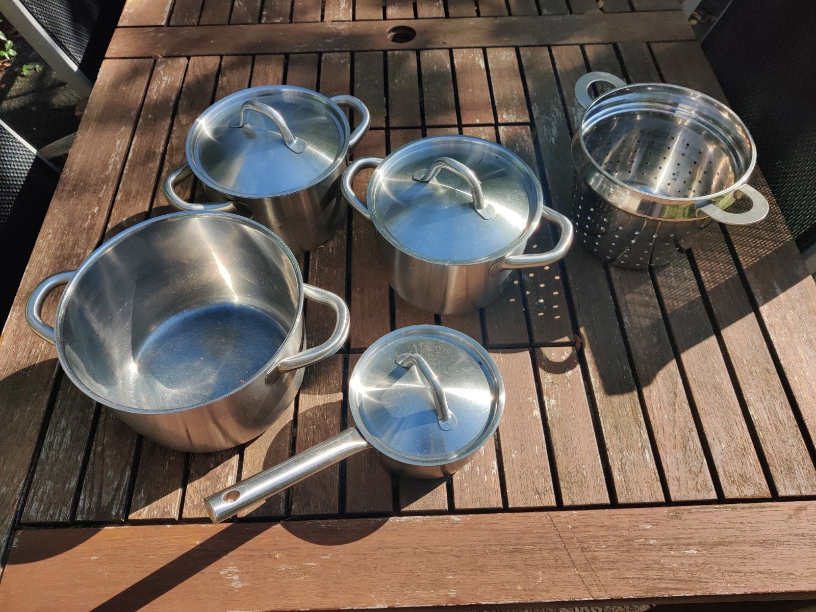 IKEA Pannenset - RVS Kookpannen en Sauspan, Ophalen, Gebruikt, Pannenset, IKEA