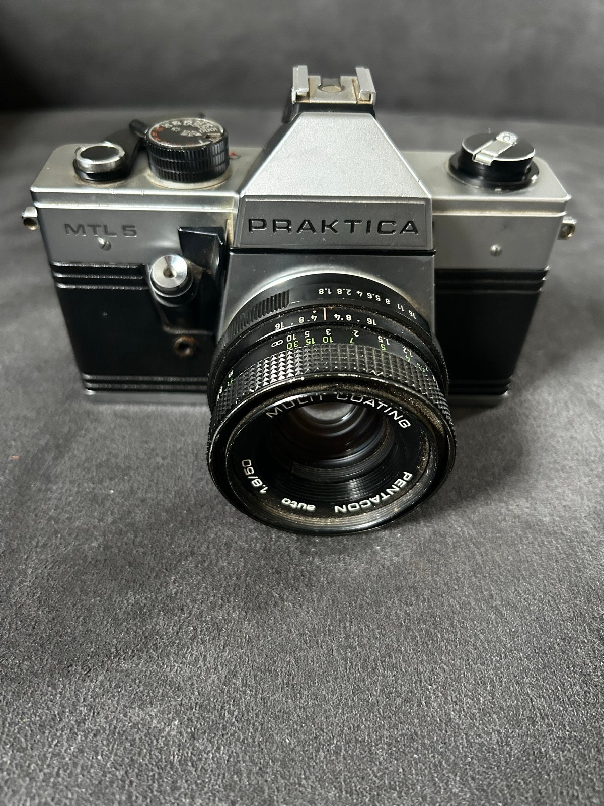 Praktica MTL 5 Spiegelreflexcamera met Pentacon 1.8/50 lens, Audio, Tv en Foto, Fotocamera's Analoog, Ophalen of Verzenden, Gebruikt