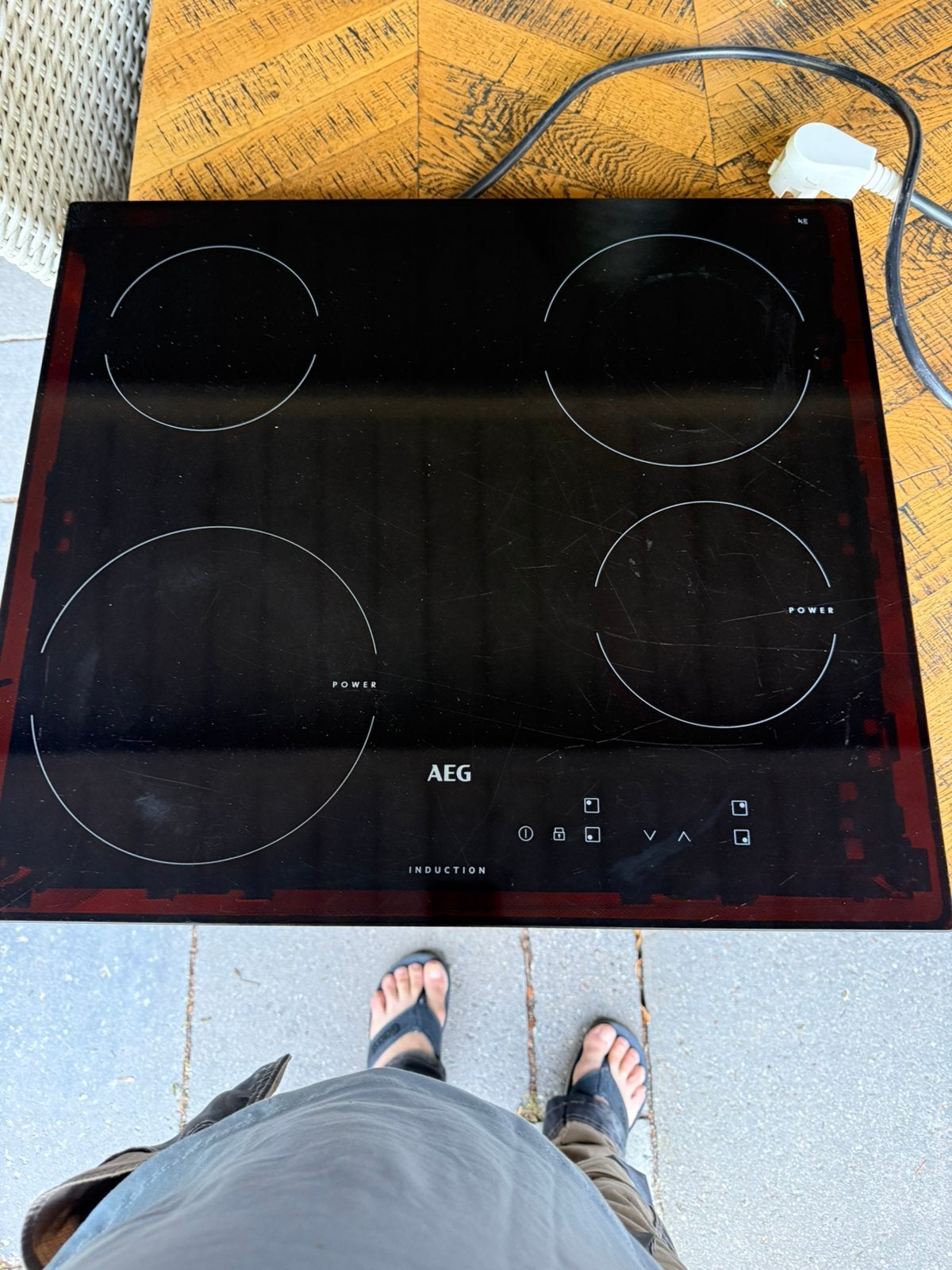 Elektronische kookplaat, Witgoed en Apparatuur, Kookplaten, Ophalen, Gebruikt, 4 kookzones, Gas
