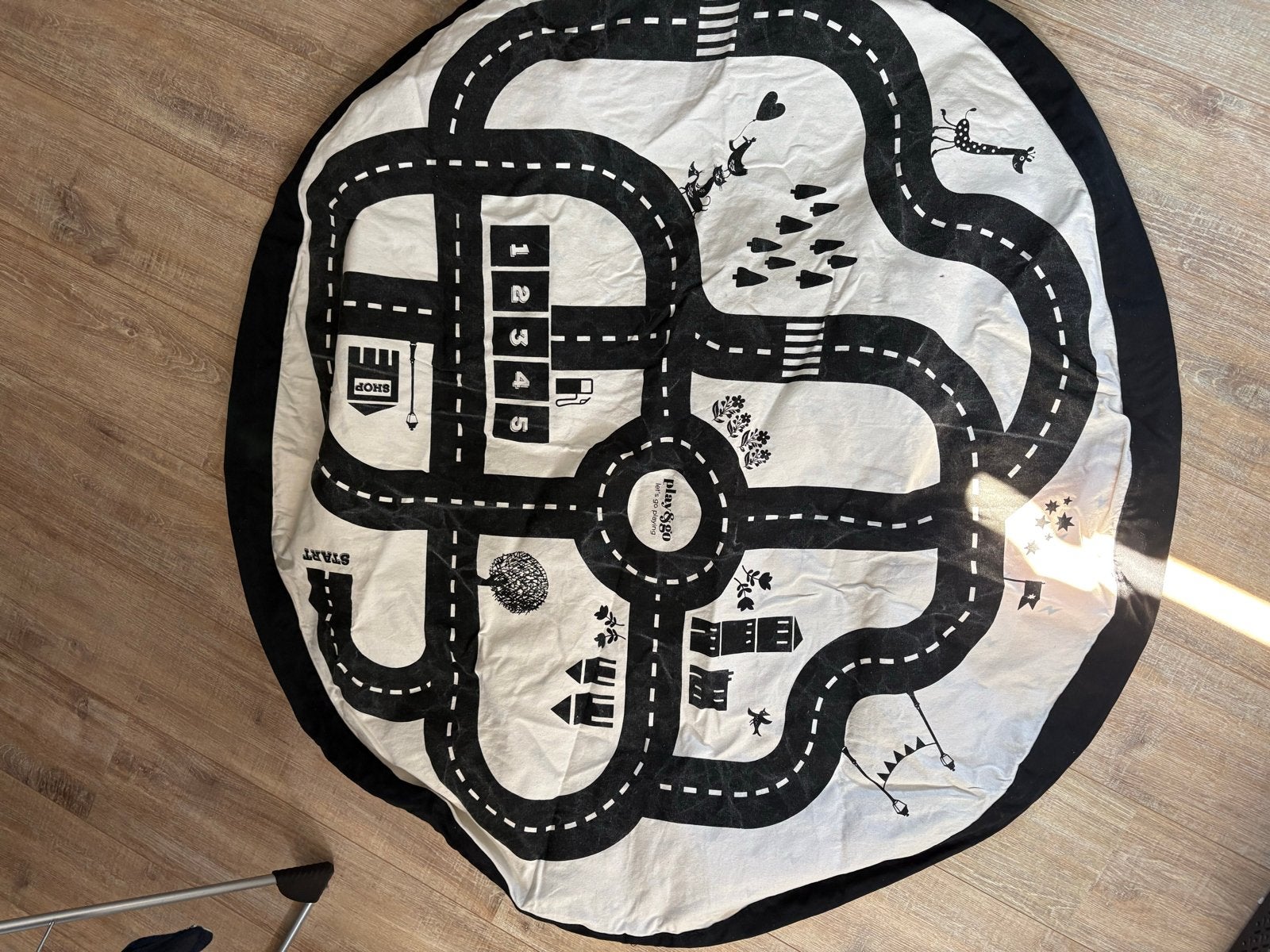 Play&Go Speelmat en Opbergzak - Wegenprint, Ophalen, Zo goed als nieuw