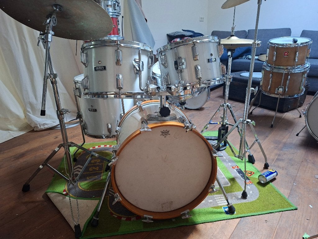 Vintage Maya pro bopset 18 inch bassdrum, Ophalen, Zo goed als nieuw, Overige merken