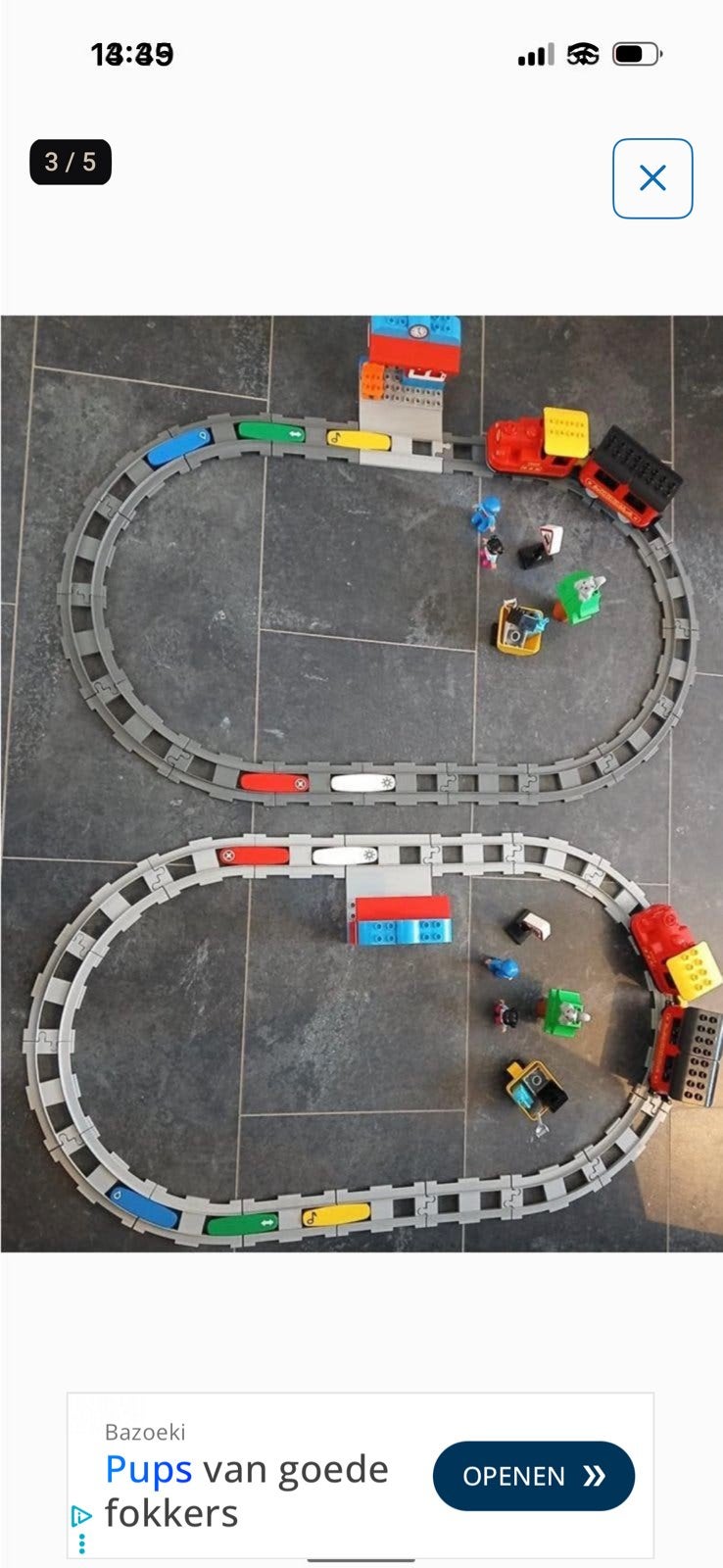 2x lego duplo stoomtrein compleet 10874, Gebruikt, Ophalen of Verzenden, Compleet, Duplo