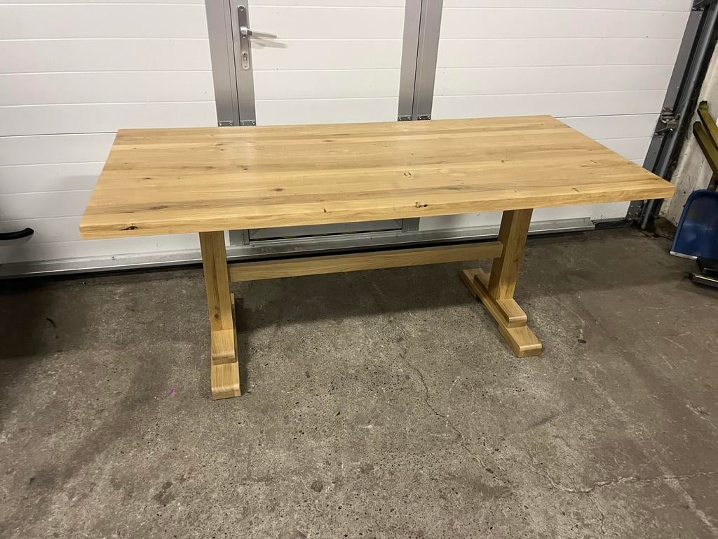 Eikenhouten stamtafel 180x80 cm Nieuw massief, Ophalen