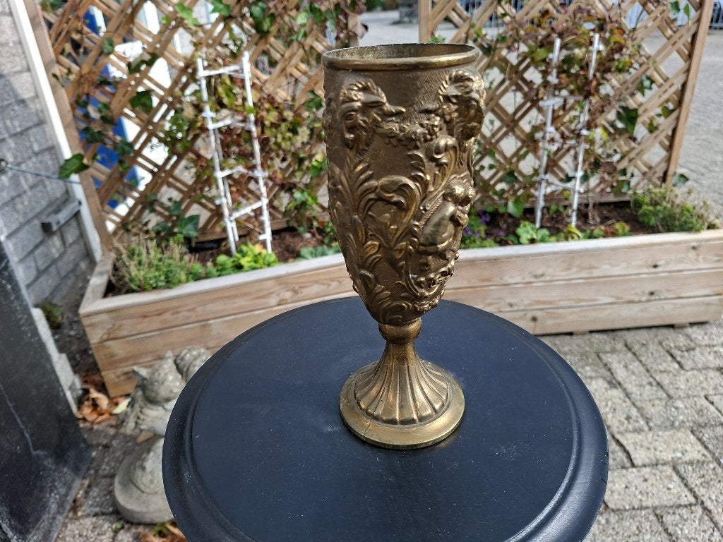 schitterende grote antieke bronsen kelk/beker, Antiek en Kunst, Ophalen of Verzenden