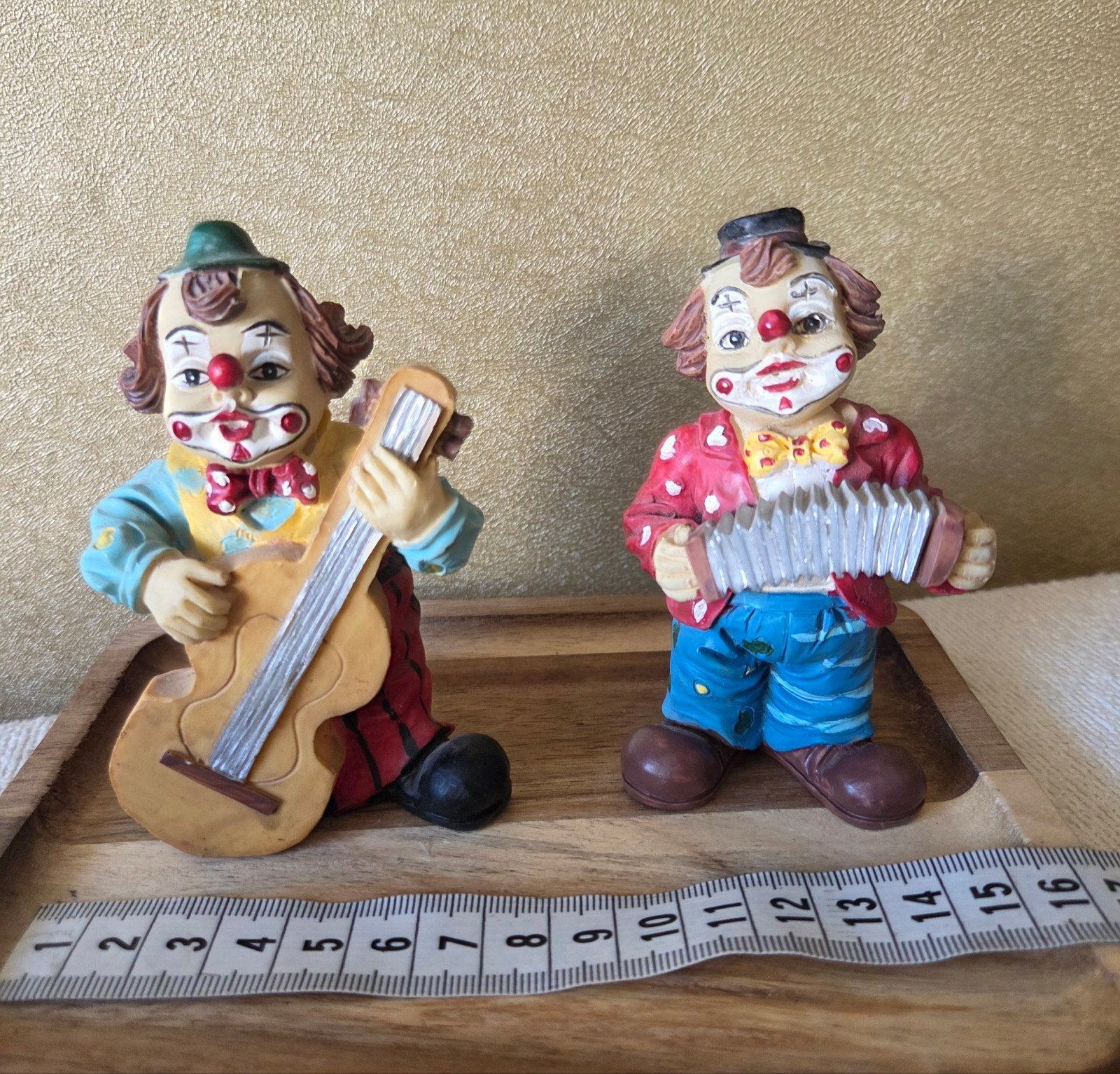 Vintage set circusfiguren van hars - Handgeschilderd, Ophalen of Verzenden