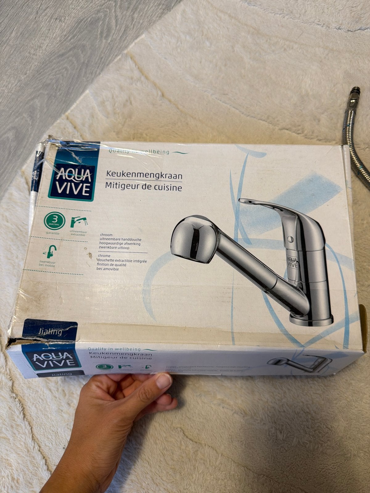 Aqua Vive Keukenmengkraan - Zonder kop, Ophalen of Verzenden, Nieuw, Chroom, Kraan