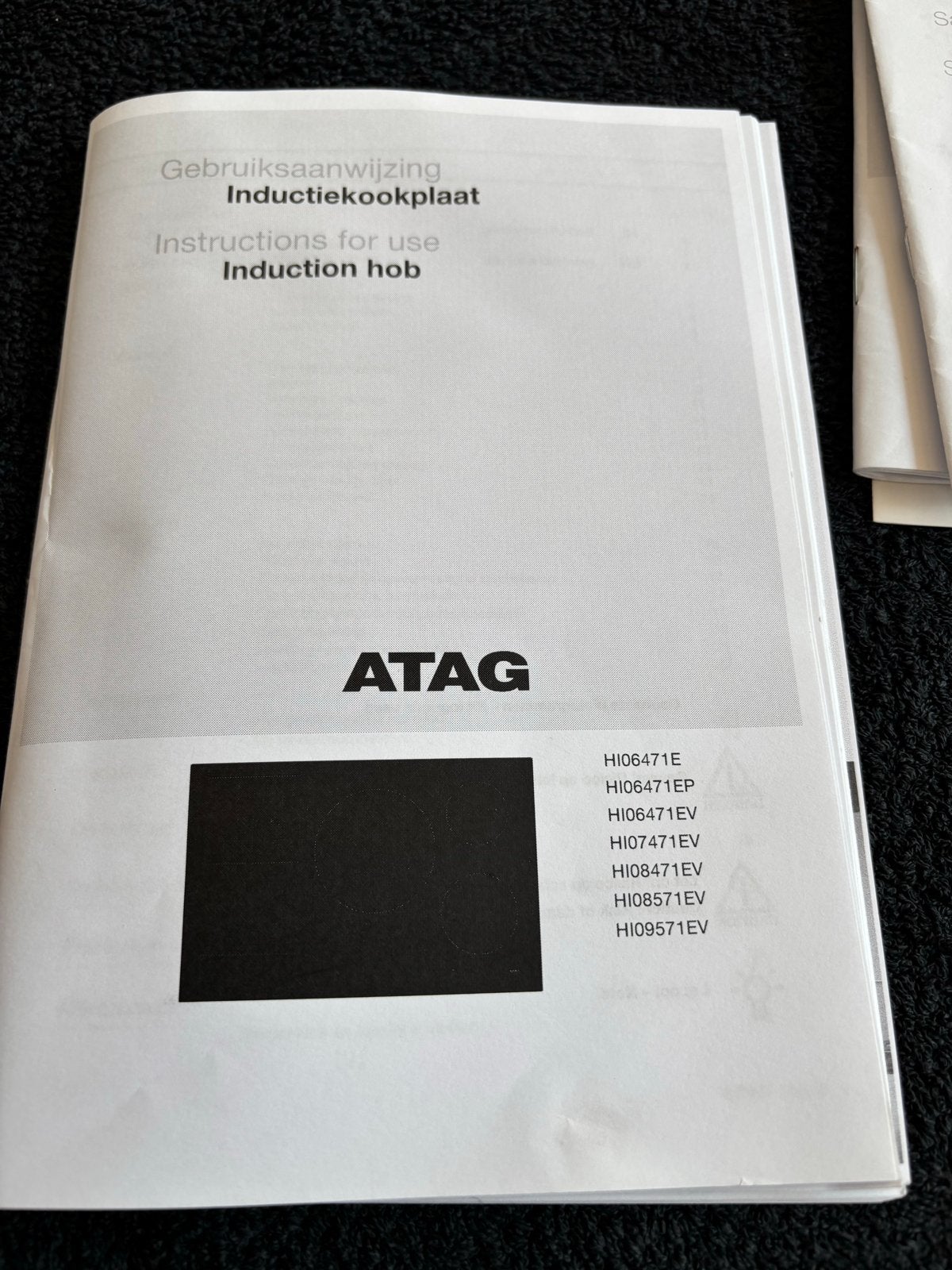 ATAG Inductie Kookplaat - Nieuw 50 x 70 cm, Witgoed en Apparatuur, Kookplaten, Zo goed als nieuw, Inbouw, Inductie, 4 kookzones