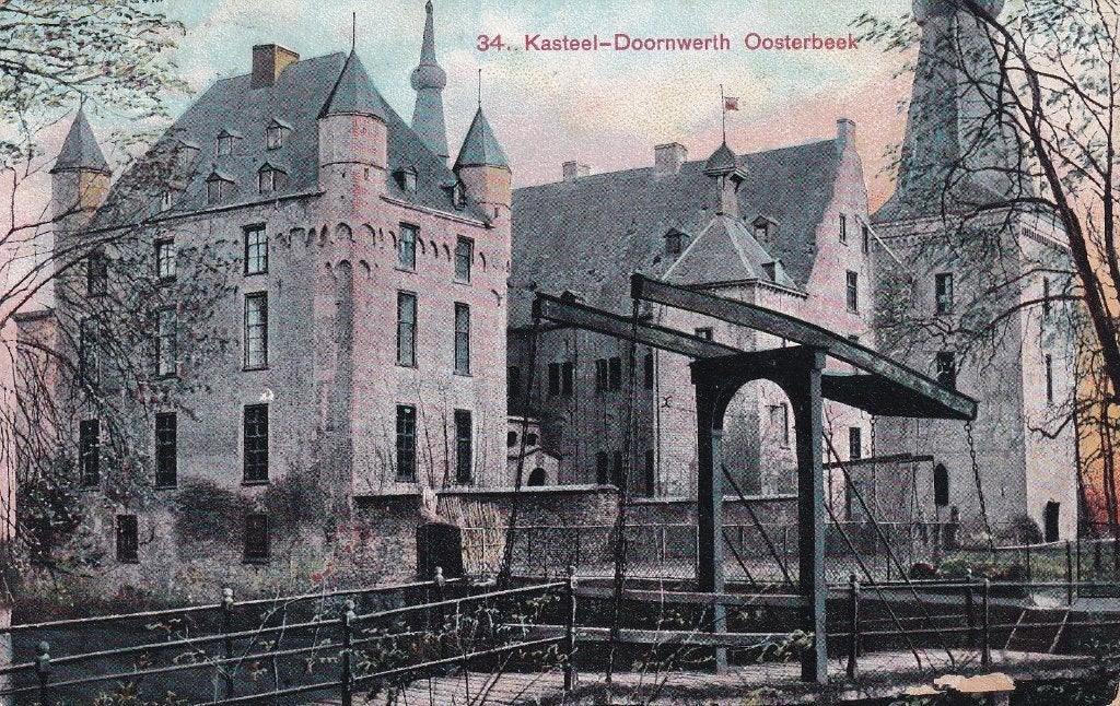 Oosterbeek kasteel Doorwerth, Verzamelen, Ansichtkaarten | Nederland, Verzenden, Voor 1920, Gelopen, Gelderland