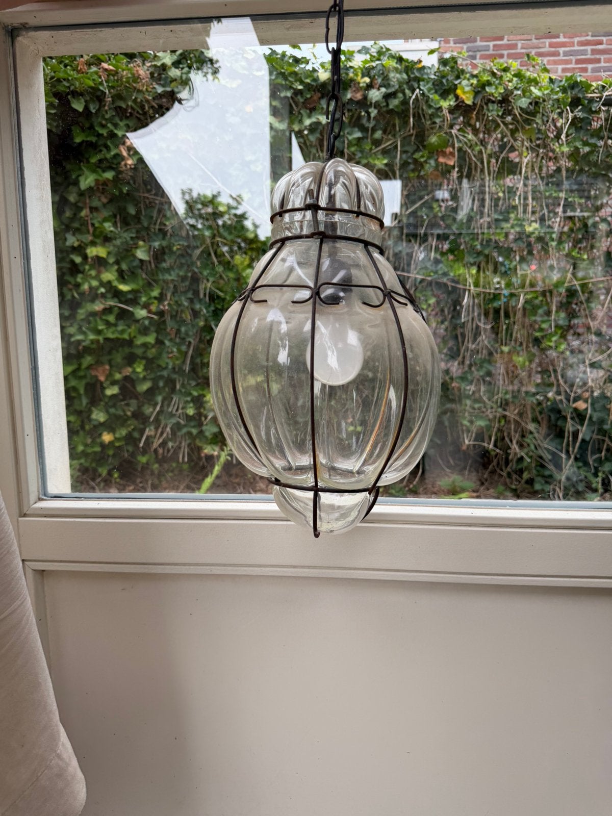 Vintage Venetiaanse hanglamp, Ophalen, Zo goed als nieuw, Glas