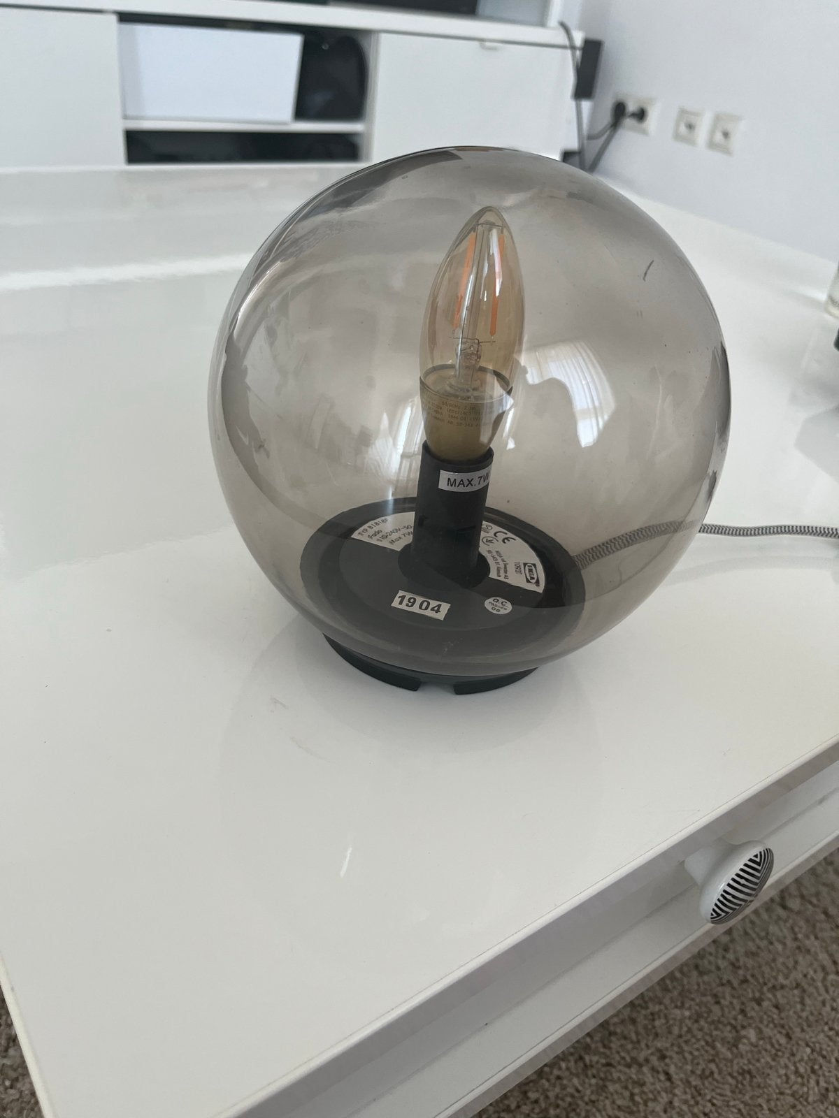 Lamp van IKEA - Mooi design, Ophalen, Zo goed als nieuw, Glas