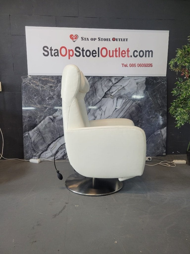 Staopstoel Prominent Sorisso Wit op accu met Tiptoetsen, Minder dan 75 cm, Leer, Ophalen of Verzenden, Zo goed als nieuw