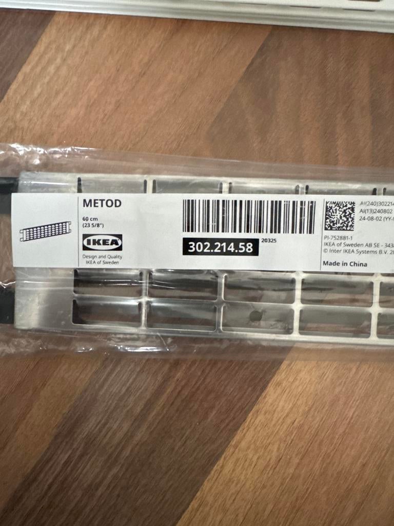 IKEA METOD Ventilatie rooster 60 cm (302.214.58), Ophalen, Nieuw, 50 tot 100 cm, Minder dan 25 cm