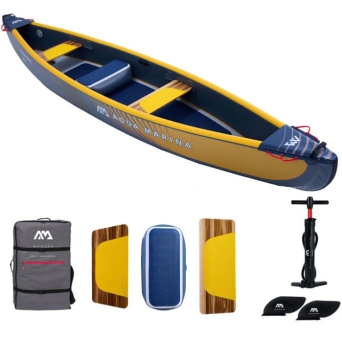 Aqua Marina AIR-C 480 Tomahawk kano 2026, Ophalen, Opblaasbaar, Drie personen of meer, Zo goed als nieuw