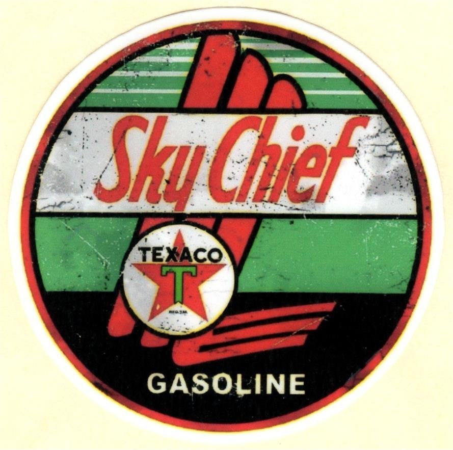 Sky Chief Texaco gasoline sticker #12, Verzenden