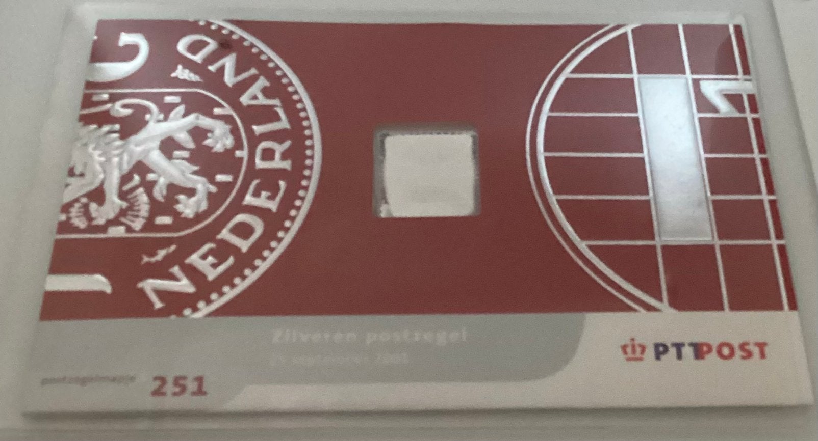 Zilveren Nederlandse postzegel 2001 – PTT Post, Ophalen of Verzenden, Na 1940, Postfris